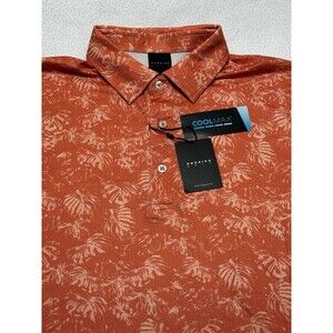 Dunning Polo Golf Shirt Mens Medium Performance CoolMax Preppy NWT Coral New